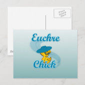 Euchre Chick #3 Briefkaart (Voorkant / Achterkant)
