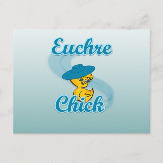Euchre Chick #3 Briefkaart (Voorkant)