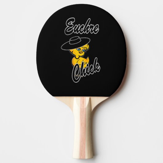 Euchre Chick #4 Tafeltennisbatje (Voorkant)