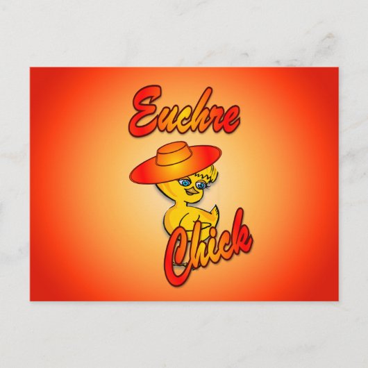 Euchre Chick #5 Briefkaart (Voorkant)