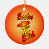 Euchre Chick #5 Keramisch Ornament (Voorkant)