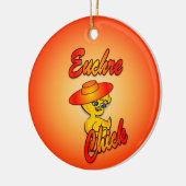 Euchre Chick #5 Keramisch Ornament (Links)