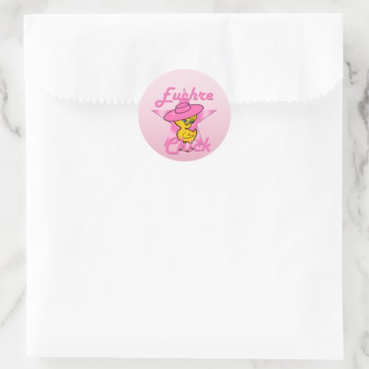Euchre Chick #8 Ronde Sticker (Tas)