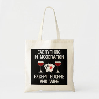 Euchre - Funny euchre - kaartspel en wijn Tote Bag