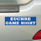 EUCHRE GAME NACHT Toegestaan teken/sticker Bumpersticker (Op auto)