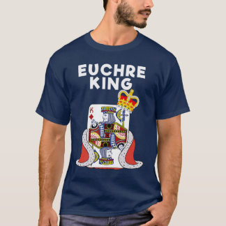 Euchre Grappige Euchre kaartspel Koning vrienden T-shirt