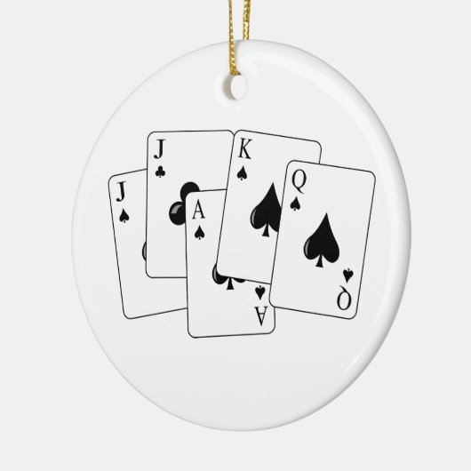 Euchre Kaarten Keramisch Ornament (Links)