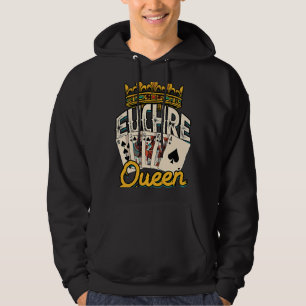 Euchre Koningin Casino Nacht Poker Spades en Mahjo Hoodie