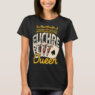 Euchre Koningin Casino Nacht Poker Spades en Mahjo T-shirt