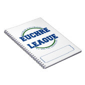 EUCHRE LEAGUE LOGO MET RUIMTE VOOR DOUANNAAM NOTITIEBOEK (Rechterzijde)