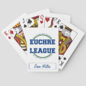 Euchre League Play for Keeps Team personaliseert n Pokerkaarten (Achterkant)