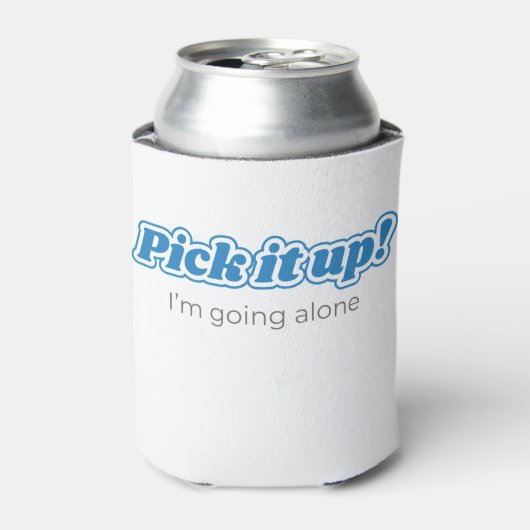 Euchre, pak het op! Blauw ontwerp Blikjeskoeler (Blikje Voorkant)