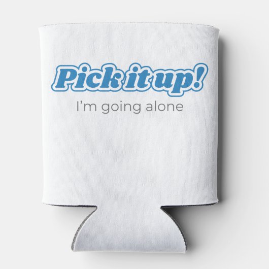 Euchre, pak het op! Blauw ontwerp Blikjeskoeler (Achterkant)