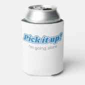 Euchre, pak het op! Blauw ontwerp Blikjeskoeler (Blikje Achterkant)