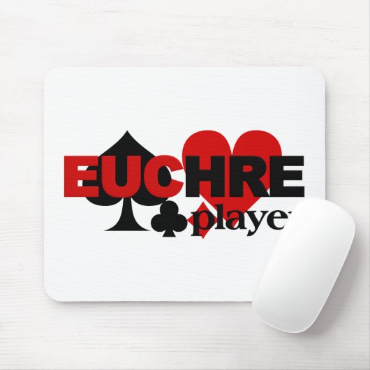Euchre Player mousepad Muismat (Met muis)