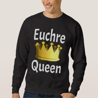 Euchre Queen Crown Kaart Game Player Kaart Game Trui