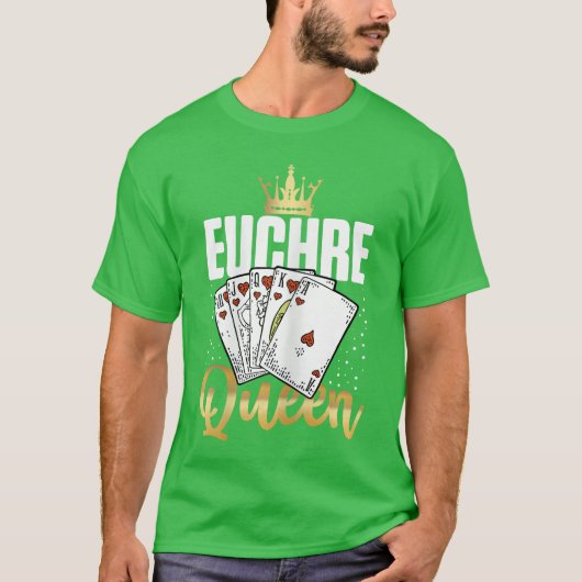 Euchre Queen Euchre Game family T-shirt (Voorkant)