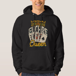 Euchre Queen Vegas Casino Poker Spades en Mahjong Hoodie