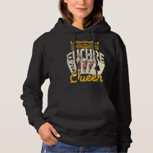 Euchre Queen Vegas Casino Poker Spades en Mahjong Hoodie