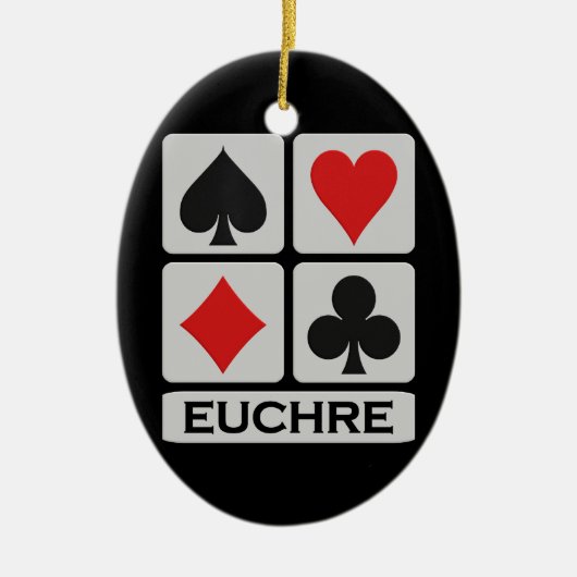 Euchre-sierent Keramisch Ornament (Voorkant)