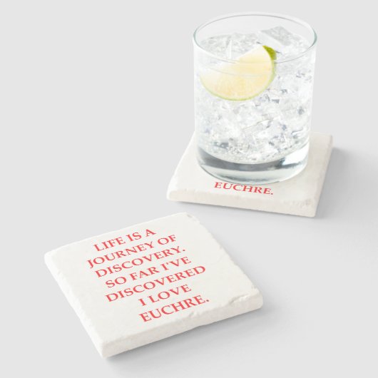 EUCHRE STENEN ONDERZETTER (Zijkant)