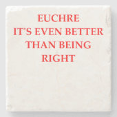 EUCHRE STENEN ONDERZETTER (Voorkant)