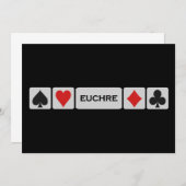 Euchre-uitnodiging - aanpassen kaart (Voorkant / Achterkant)