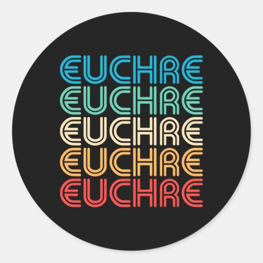 Euchre voor OR Ronde Sticker (Voorkant)