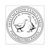  Euck Boerderij Stamp Half Dozen Rubberstempel (Afrduk)