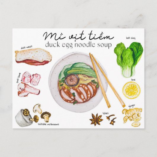 Euck egg noedle soup - Briefkaart (Voorkant)