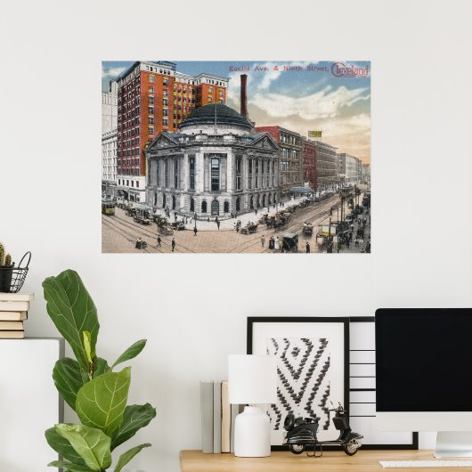 Euclid Ave, Cleveland, 1916  Poster (Thuiskantoor)