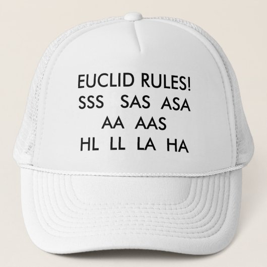 EUCLID REGELS!   SSAS    ASAAA AAS HL... TRUCKER PET (Voorkant)