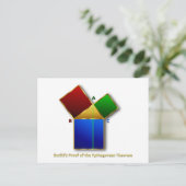 Euclid's bewijs van de Pythagoreaanse Theorem. Briefkaart (Staand voorkant)