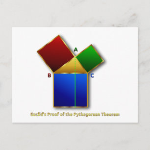 Euclid's bewijs van de Pythagoreaanse Theorem. Briefkaart