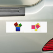 Euclid's bewijs van de Pythagoreaanse Theorem. Bumpersticker (Op auto)