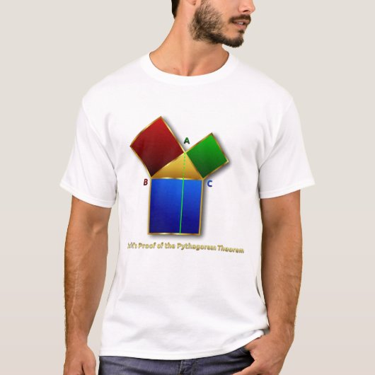 Euclid's bewijs van de Pythagoreaanse Theorem. T-shirt (Voorkant)