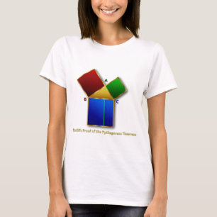 Euclid's bewijs van de Pythagoreaanse Theorem. T-shirt