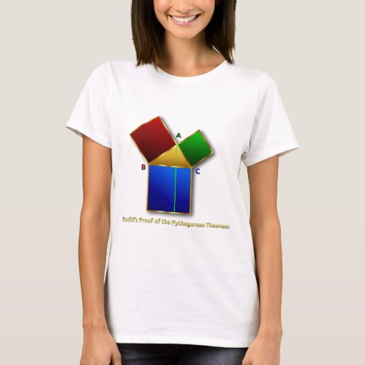 Euclid's bewijs van de Pythagoreaanse Theorem. T-shirt (Voorkant)