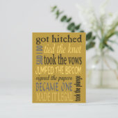 Eufemismen Bruiloft Feestje Uitnodiging Briefkaart (Staand voorkant)