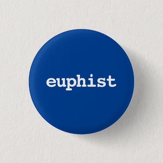 eufistische typografie Knop Ronde Button 3,2 Cm (Voorkant)
