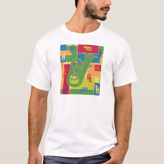 Eufonium Kleurblokken T-shirt (Voorkant)