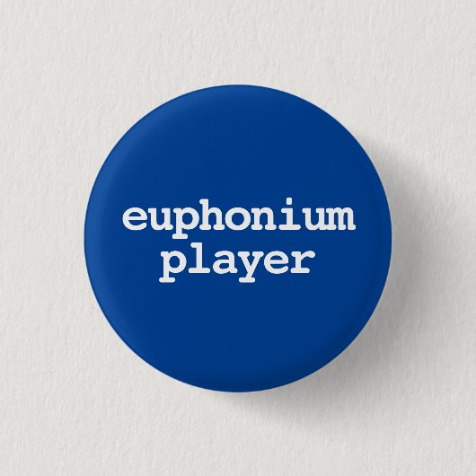 eufoniumspeler typografie Knop Ronde Button 3,2 Cm (Voorkant)