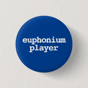 eufoniumspeler typografie Knop Ronde Button 3,2 Cm