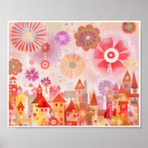 Euforische stad 3e etappe viering kunst print