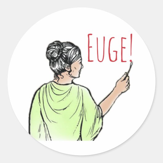 Euge! graffito Classic Ronde Sticker (Voorkant)
