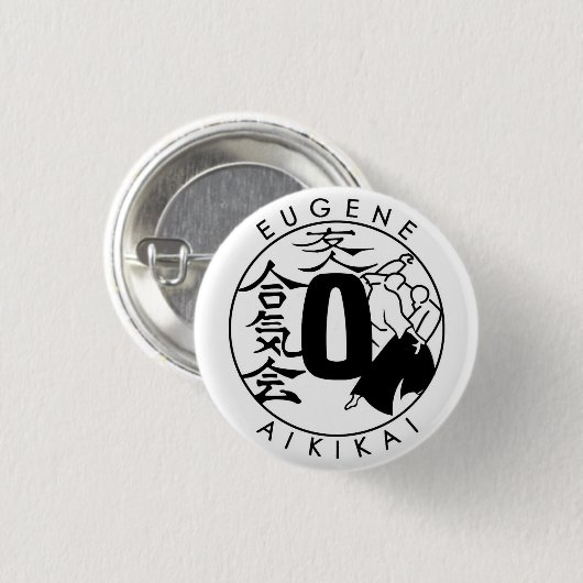 Eugene Aikikai kleine knop Ronde Button 3,2 Cm (Voorkant /achterkant)