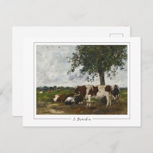 Eugène Boudin #25-2 - Kunstmatig Briefkaart (Voorkant / Achterkant)
