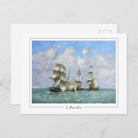 Eugène Boudin #69-2 - Kunstmatig Briefkaart (Voorkant / Achterkant)