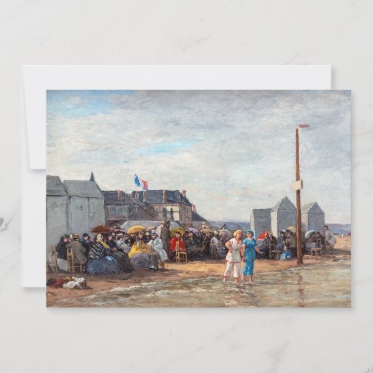 Eugene Boudin - Badtijd in Trouville Bedankkaart (Voorkant)