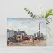 Eugene Boudin - Badtijd in Trouville Bedankkaart (Staand voorkant)
